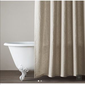 RH Vintage-Washed Linen shower curtain